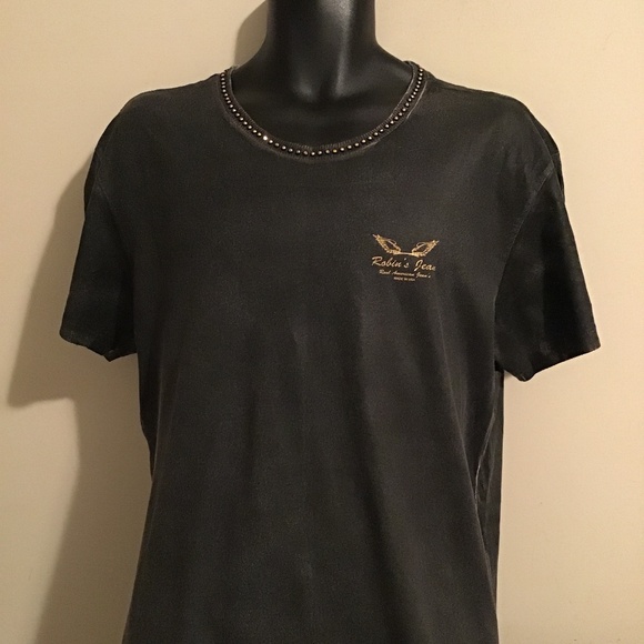 🤔Robins Jeans, unisex, large, see photos, chest=21/length=29, last chance - Picture 1 of 6